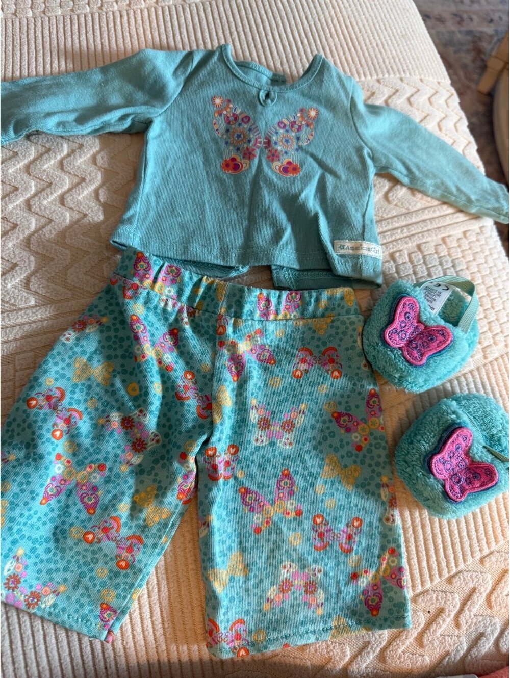American Girl Blue Butterfly Pajama Outfit Set #569